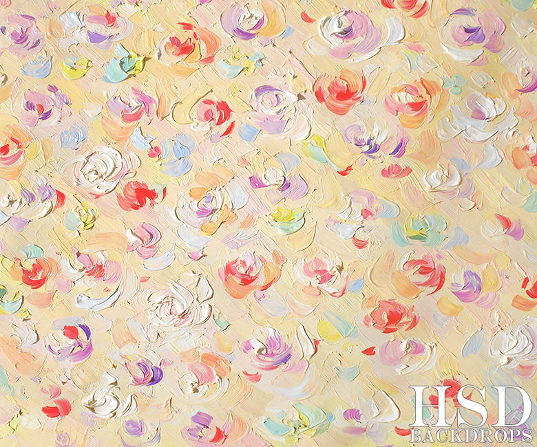 Painted Floral Lizzy - HSD Photography Backdrops 