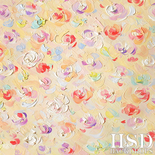 Painted Floral Lizzy - HSD Photography Backdrops 