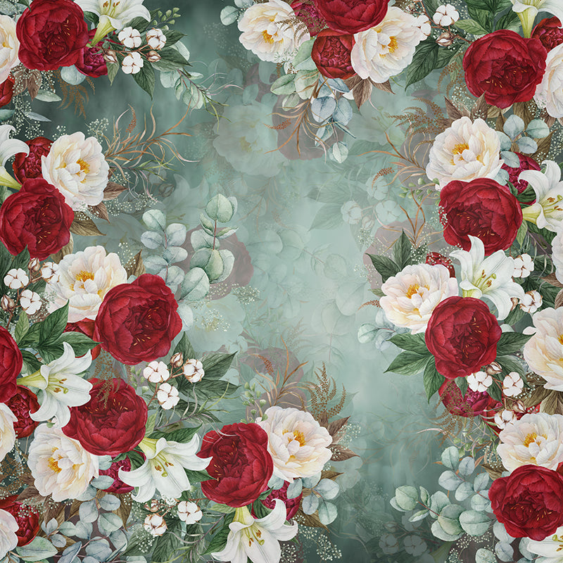 Kate Christmas Floral - HSD Photography Backdrops 
