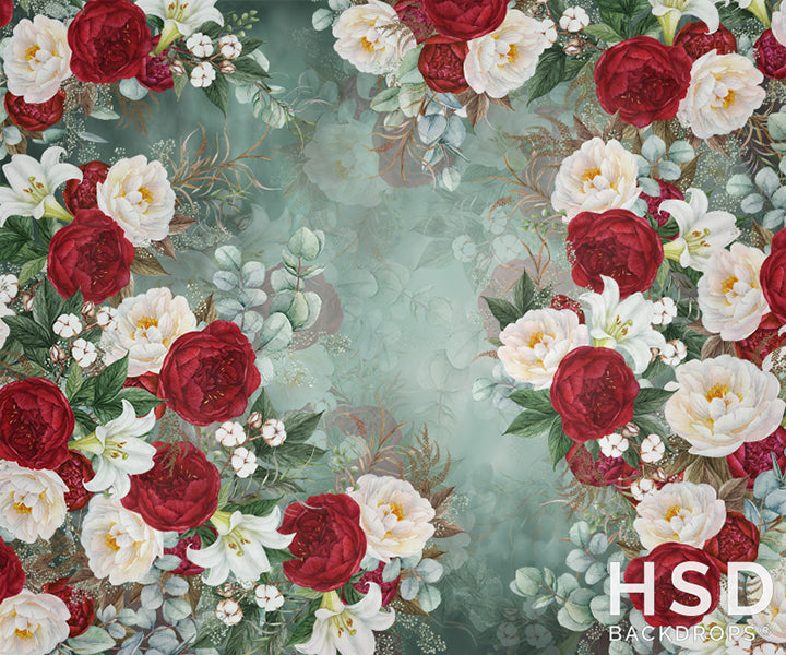 Kate Christmas Floral - HSD Photography Backdrops 