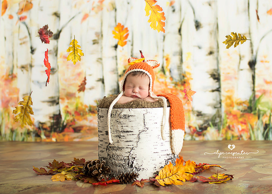 Covered in Leaves Floor Mat - HSD Photography Backdrops 