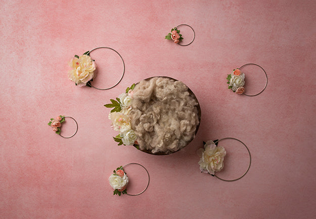 Blush | Floral Hoops Coll. | Digital - HSD Photography Backdrops 