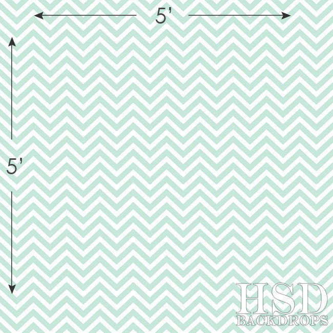 Mint Chevron - HSD Photography Backdrops 