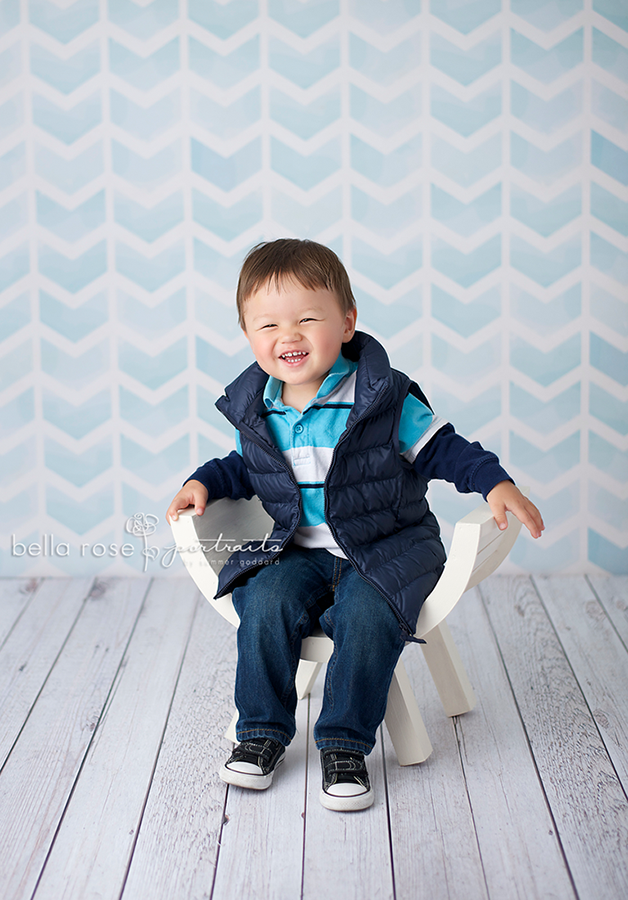 Blue Chevron Arrows - HSD Photography Backdrops 