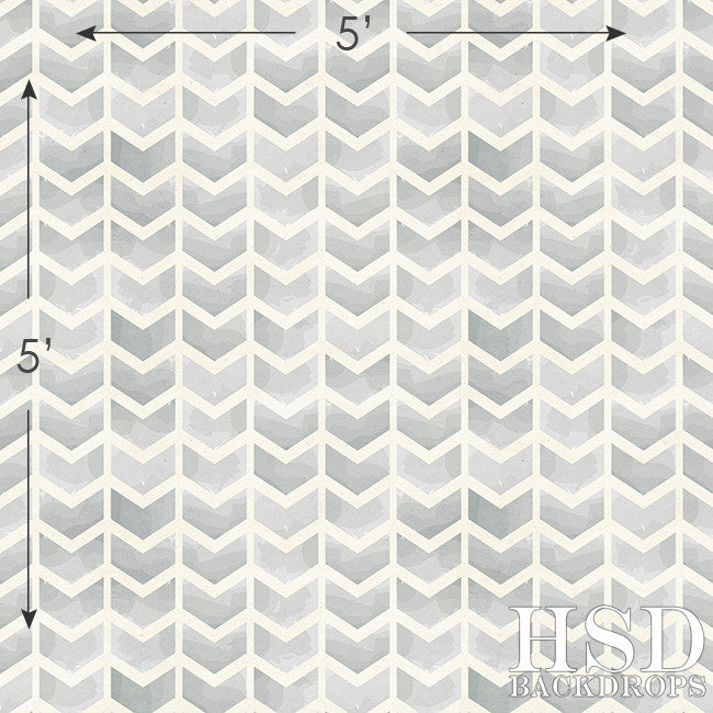 Grey Chevron Arrows - HSD Photography Backdrops 