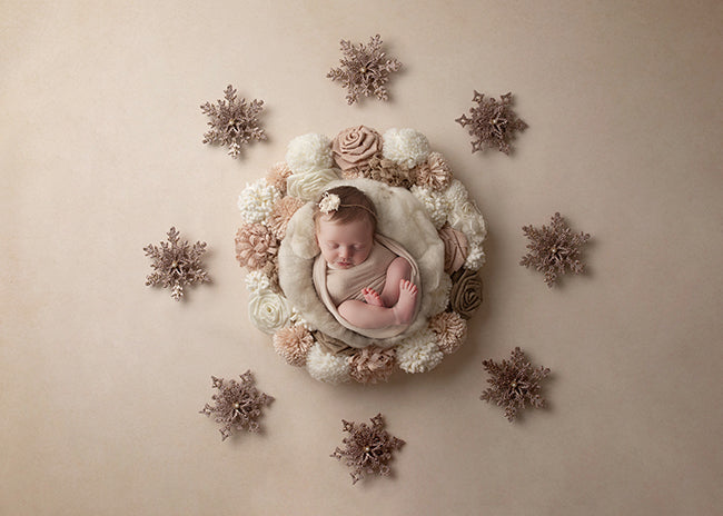 Gold Snowflakes | Winter Dreaming Coll. | Digital - HSD Photography Backdrops 