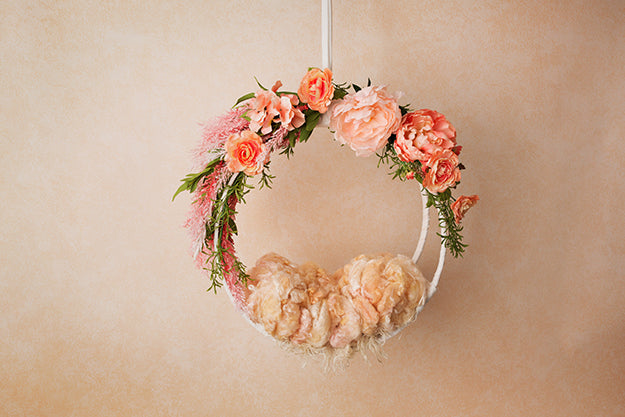 Creamy Peach | Hanging Basket III Coll. | Digital - HSD Photography Backdrops 