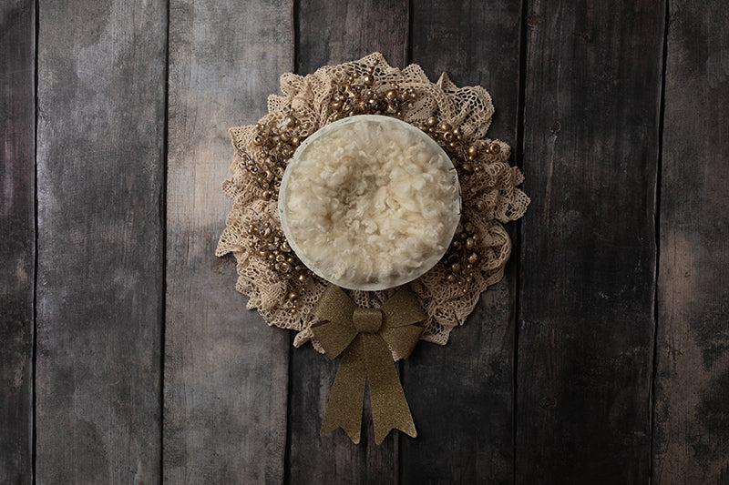 Holiday Bow Gold II | Digital - HSD Photography Backdrops 