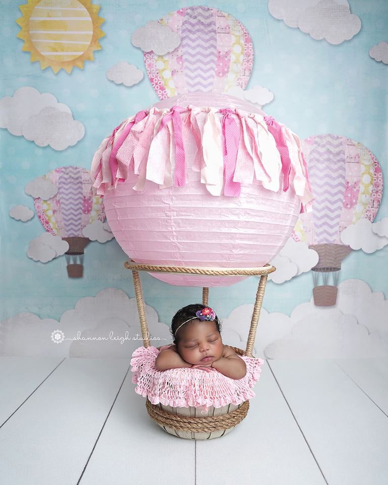 Hot Air Balloons Girl - HSD Photography Backdrops 