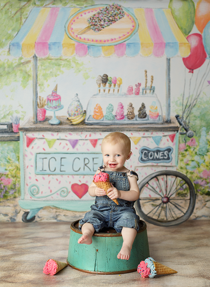 Ice Cream Cart - HSD Photography Backdrops 
