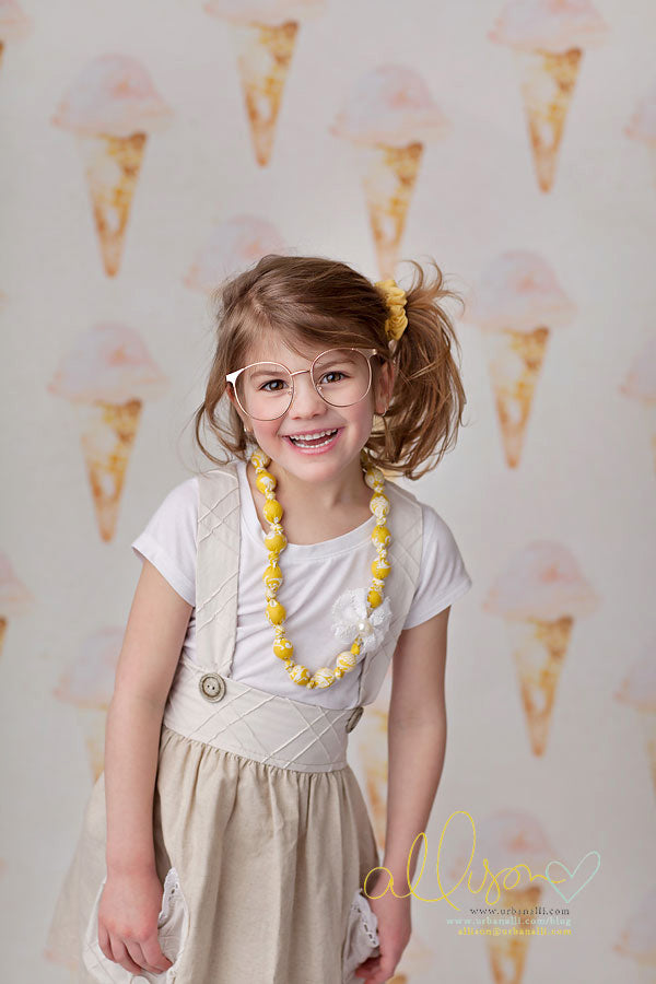 Summer Photography Backdrop | Ice Cream Shoppe Pink - HSD Photography Backdrops 