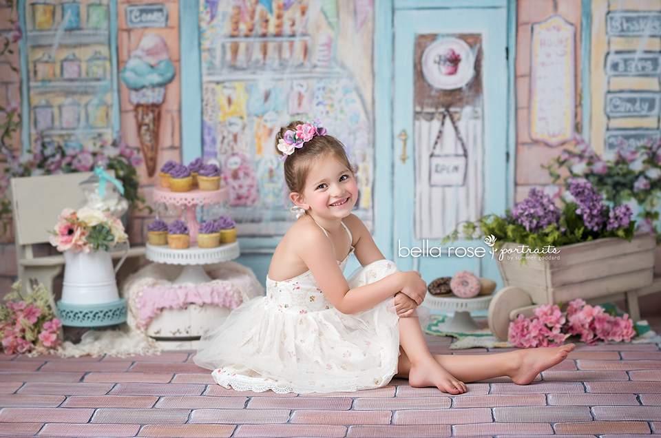 Ice Cream Photo Backdrop for Summer Mini Sessions