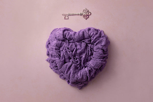 Newborn Digital Backdrop | Key to my Heart Purple - HSD Photography Backdrops 