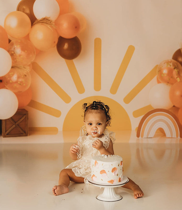 My Little Sunshine Photo Backdrop for cake Smash Birthday Photos – HSD ...