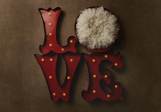 Newborn Digital Backdrop | Love Marquee - HSD Photography Backdrops 