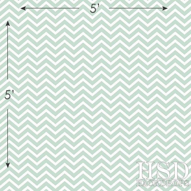 Seafoam Chevron - HSD Photography Backdrops 