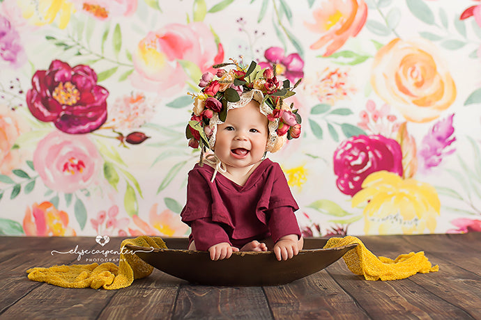 Painted Floral | Giselle - HSD Photography Backdrops 