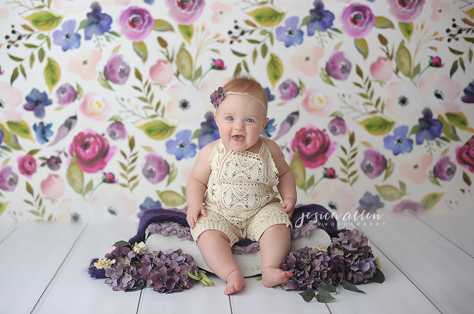 Painted Floral Photography Backdrops Floral Photography Background