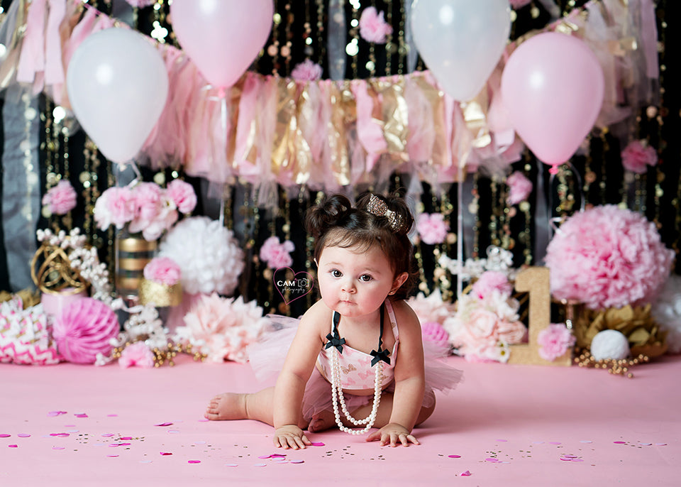 Pink & Gold | Cake Smash Cutie - HSD Photography Backdrops 