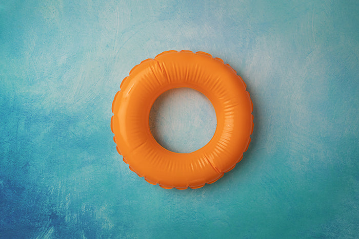 Newborn Digital Backdrop | Pool Floatie Orange - HSD Photography Backdrops 