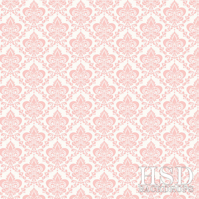 Soft Pink Damask - HSD Photography Backdrops 