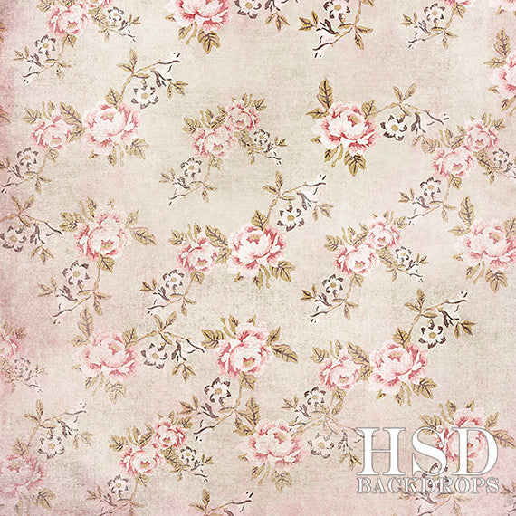 Vintage Floral Wallpaper - HSD Photography Backdrops 