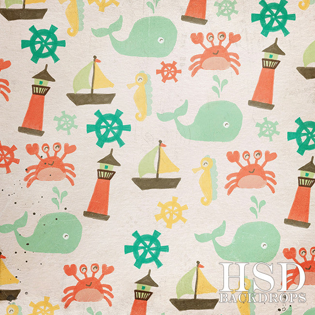 At the Beach - HSD Photography Backdrops 