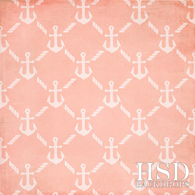 Anchors Pink - HSD Photography Backdrops 