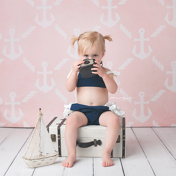 Anchors Pink - HSD Photography Backdrops 