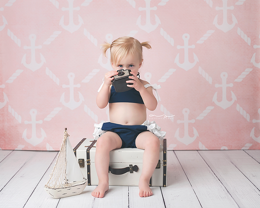 Anchors Pink - HSD Photography Backdrops 