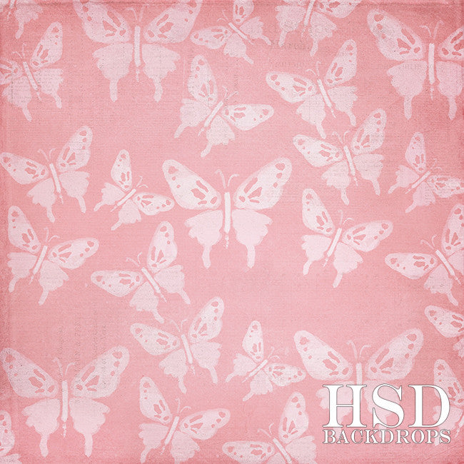 Butterfly Bliss Pink - HSD Photography Backdrops 