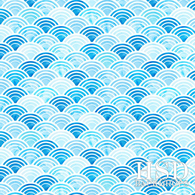Watercolor Waves - HSD Photography Backdrops 