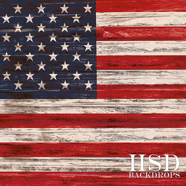 Rustic American Flag - HSD Photography Backdrops 
