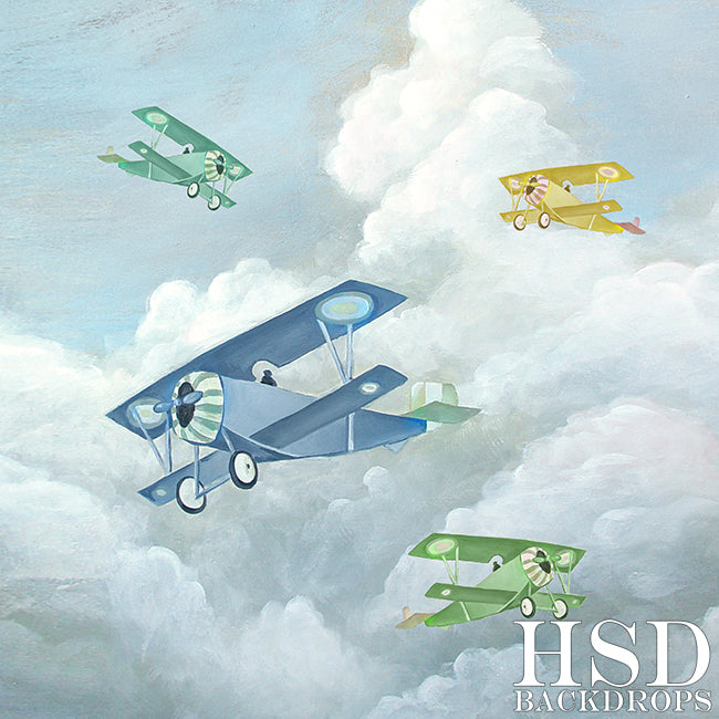 Vintage Airplanes - HSD Photography Backdrops 