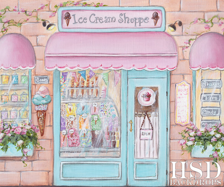 Ice Cream Shoppe - HSD Photography Backdrops 