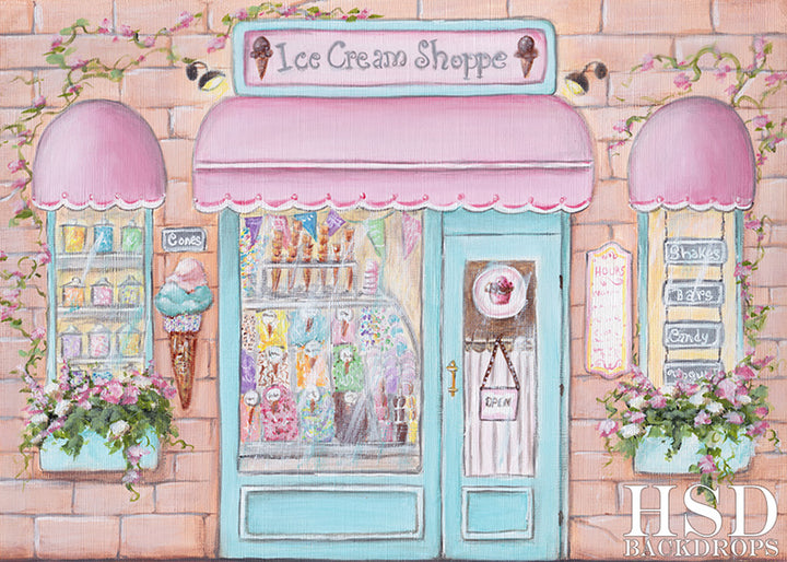 Ice Cream Shoppe - HSD Photography Backdrops 