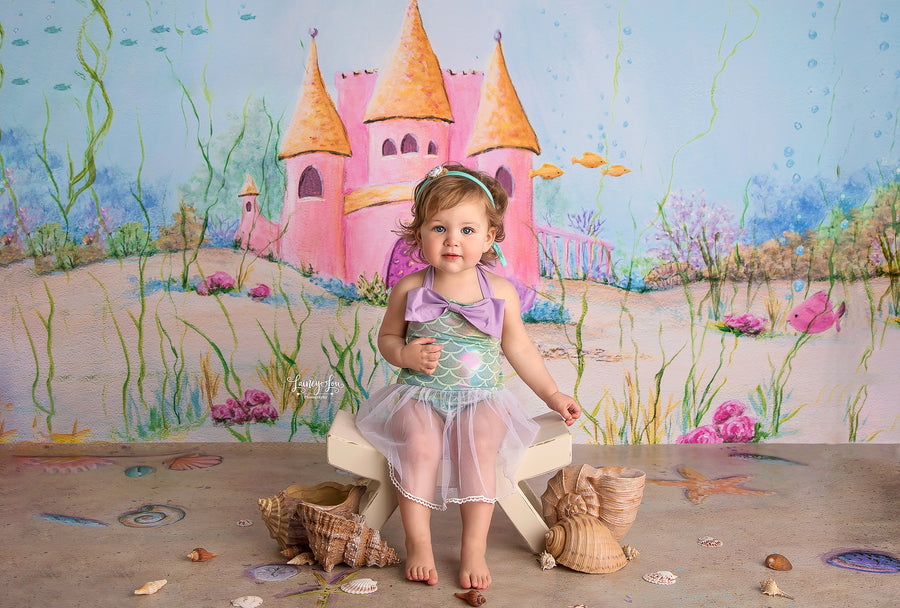 Sea Princess Mermaid Backdrop - HSD Photography Backdrops 