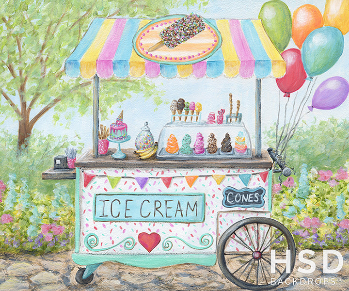 Ice Cream Cart - HSD Photography Backdrops 