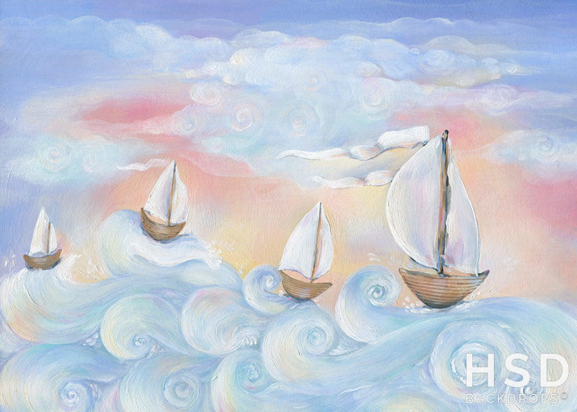 Whimsical Sailboats - HSD Photography Backdrops 