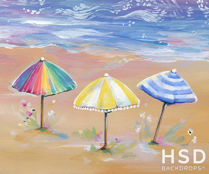 Beach Umbrellas - HSD Photography Backdrops 