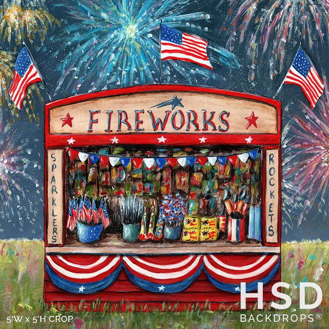 4th of July Photo Backdrop for Patriotic Summer Mini Sessions