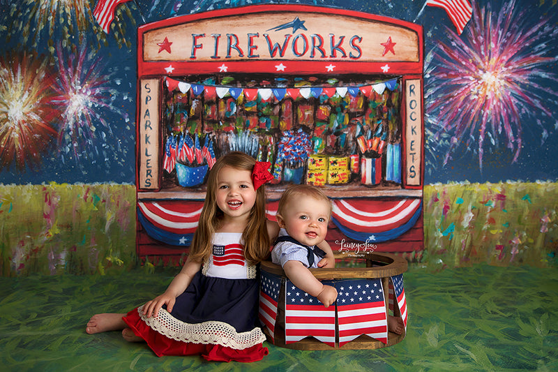 Vintage Fireworks Stand - HSD Photography Backdrops 
