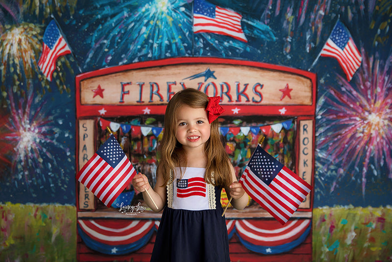 Vintage Fireworks Stand - HSD Photography Backdrops 