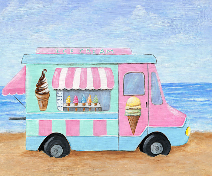 Ice Cream Truck - HSD Photography Backdrops 