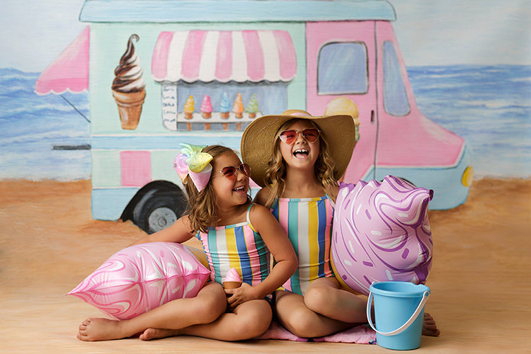 Ice Cream Truck - HSD Photography Backdrops 