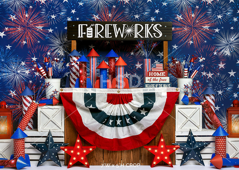 4th of July Firework Stand - HSD Photography Backdrops 