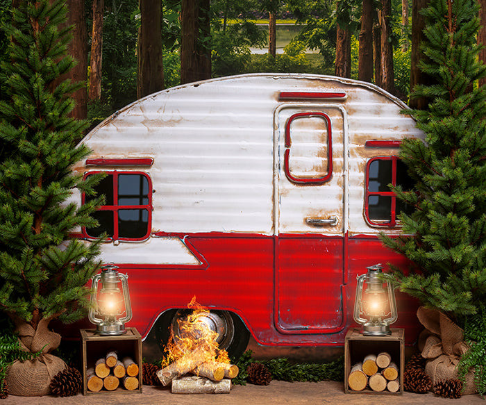 Caravan Backdrop Camper Backdrop. Outdoor Camping Photo Backdrop for Summer Minis – HSD ...