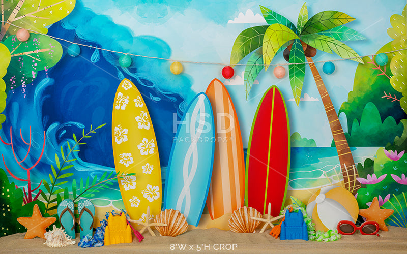 Summer Surfin' - HSD Photography Backdrops 