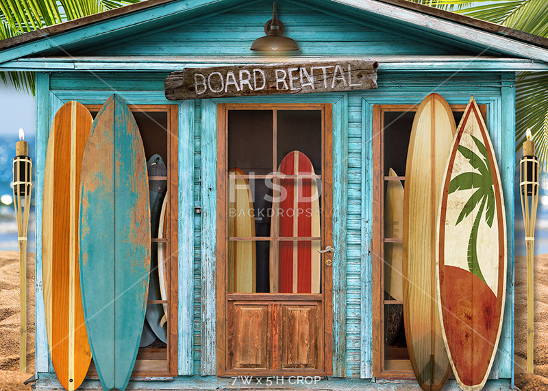 Surf Backdrop. Surfboard backdrop for beach party