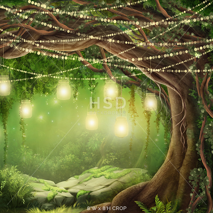 Enchanted Forest Tree (with lights) - HSD Photography Backdrops 